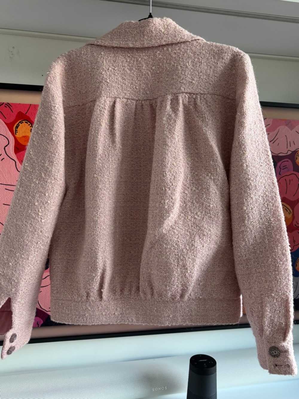 Designer-Style Pink Tweed Bouclé Jacket - Picture 5 of 10